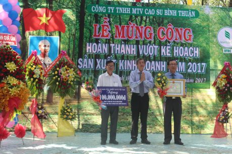 Doanh thu Cao su Bình Thuận năm 2017 ước đạt 540 tỷ đồng